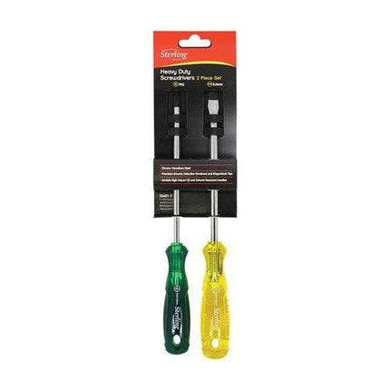 2 Piece Acetate Handle Screwdriver Set – Sterling – Trade Quality
