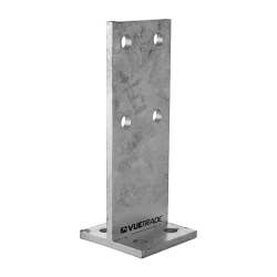 Concealed Support Post T Blade Galvanised Anchor Only 80 x 80 x 10 x 250mm No Cap