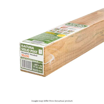 90 × 90mm x 3.6m Treated Pine Post – H4 F7 KD RH Premium Wrapped for In-Ground Use