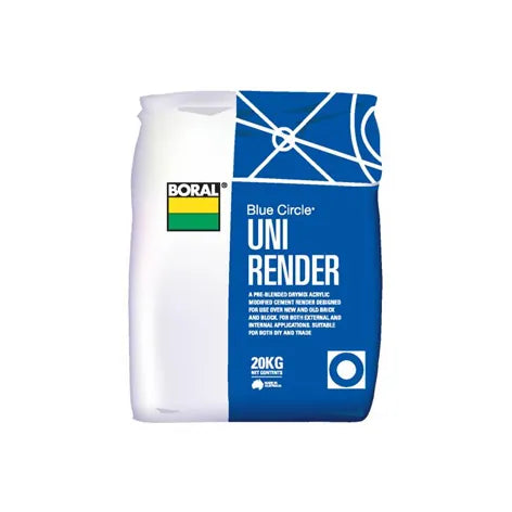 20kg Blue Circle Uni Render by Boral – Multipurpose Cement Render