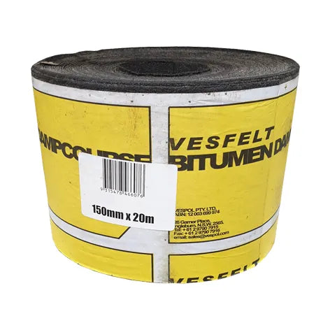150mm x 20m Bitumen Dampcourse – Vesfelt – Vespol