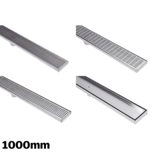 1000mm Linear Stainless Steel Grate & Drain – Low Profile For Showers & Wet Areas