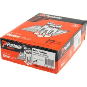 Paslode Bright D Head Impulse Nails – 90 x 3.15mm (3000 Pack)