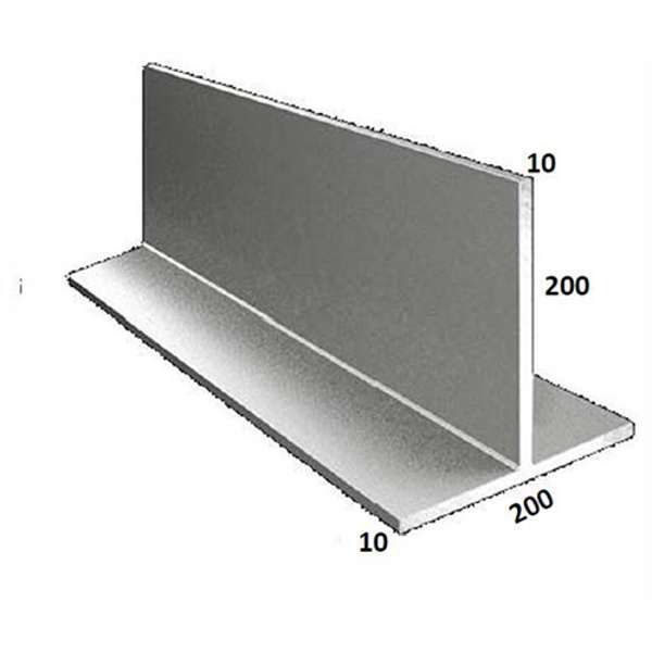 Galintel T Bar 200 x 10mm (B) 200 x 10mm (V) x 4.5m