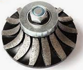 Bull Nose Half Diamond Hand Profile Wheel Segmented M14 30mm