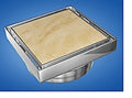 Floor Waste Bermuda Square 115mm x 115mm Satin Chrome Outlet 100mm