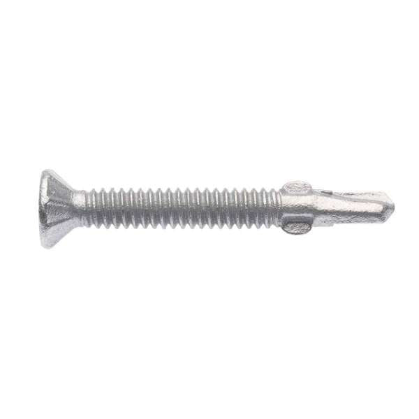 Zenith Metal Screws Countersunk Ribbed Head with Wings Galv 10G x 40mm 50 Pack