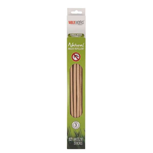 Waxworks Incense Sticks with Citronella/Sandalwood 12 Pack