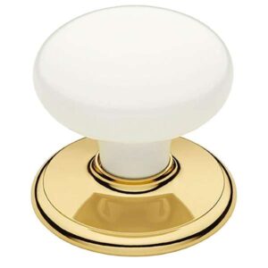 Gainsborough Classic Series Knobset Passage White Bright Goldtone