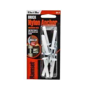 Ramset Nylon Anchor Mushroom 6.5 x 38mm 8 Pack