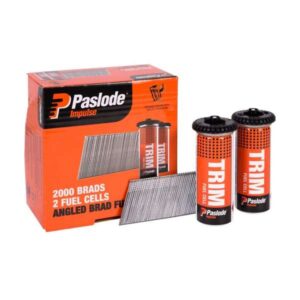 Paslode Impulse Angled Brad – 38 x 1.6mm (2000 Brads + 2 Fuel Cells)