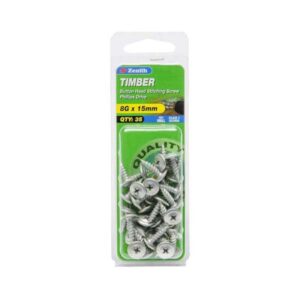 Zenith Timber Screws Button Galv 8G x 15mm 35 Pack