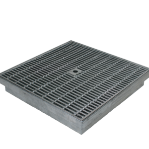 Square Heelguard Galvanised Sump Grate – 340mm – 90mm Outlet