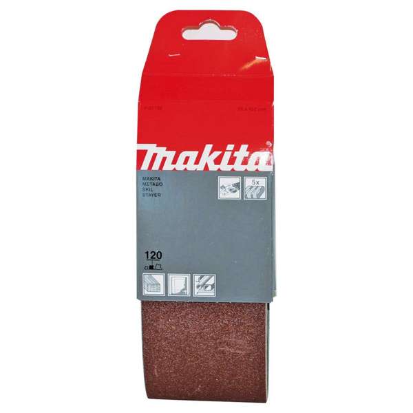 Makita Abrasive Belt P120 76 x 457mm 5 Pack