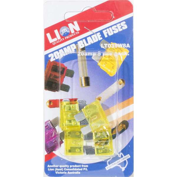 Lion Fuse Pack 20Amp 5 Piece