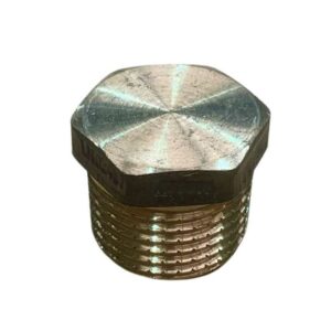 Brass Hexagonal Plug – 15mm x 1/2Inch