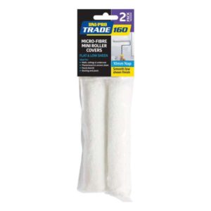 Uni-Pro Trade Micro-Fibre Roller Cover 10mm Nap 160mm 2 Pack