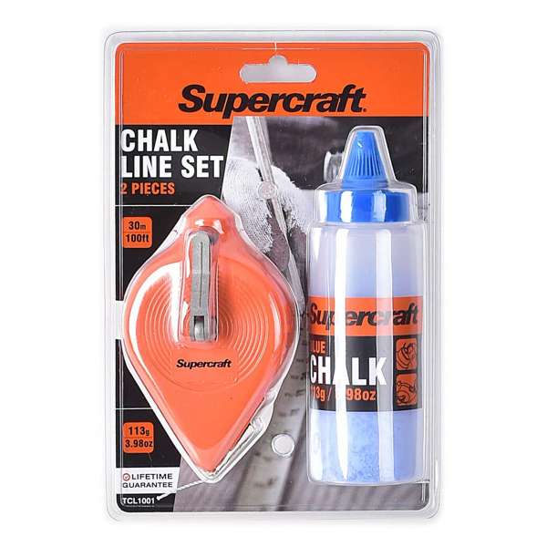 Supercraft Chalk Line Reel Set 30m 2 Piece