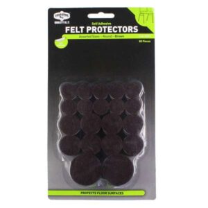 Cold Steel Felt Protectors Round Assorted Sizes Brown 80 Pack