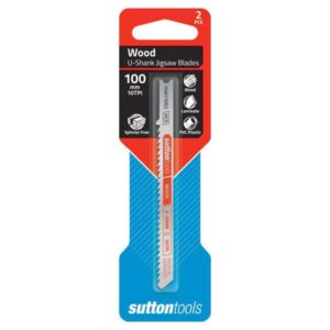Sutton Tools U-Shank Jigsaw Blade Wood Splinter Free 100mm 2 Piece
