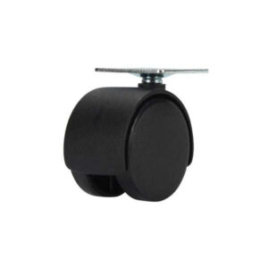 Cold Steel Twin Wheel Hooded Plate Furniture Castor 50mm 2 Pack