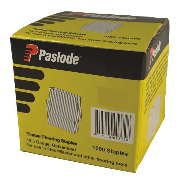 Paslode Galvanised Pneumatic Flooring Staple – 45mm (15.5ga, 1000 Pack)