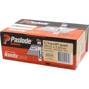 Paslode Amor Galvanised Cladfast Ring Impulse Nail – 50 x 2.87mm (34 Deg, 1000 Handy Pack)