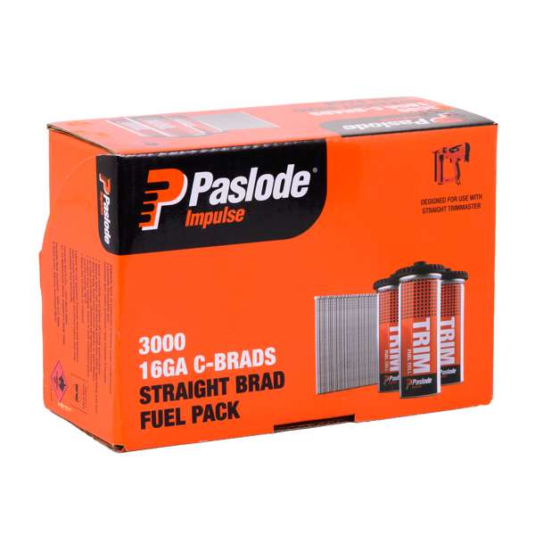 Paslode C50 Impulse Brad With Fuel – 50 x 1.6mm (3000 Pack)