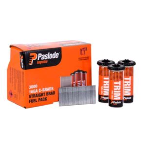 Paslode 38 x 1.6mm C38 Impulse Brad With Fuel 3000 Pack
