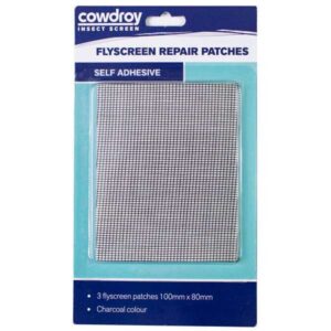 Cowdroy Flyscreen Repair Patches 100 x 80mm 3 Pack
