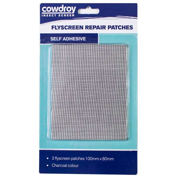 Cowdroy Flyscreen Repair Patches 100 x 80mm 3 Pack