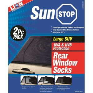 Lion Sunstop SUV Window Sock Rear Large 2 Piece