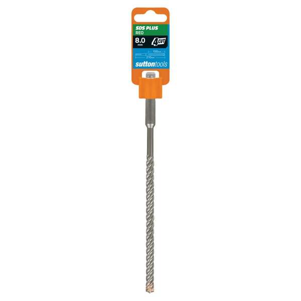 Sutton SDS Plus Reo Masonry Drill Bit 8 x 210mm 4-Cut