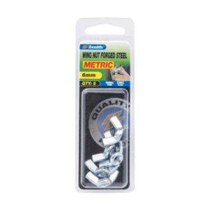 Zenith M6 ZP Forged Wing Nut 5 Pack