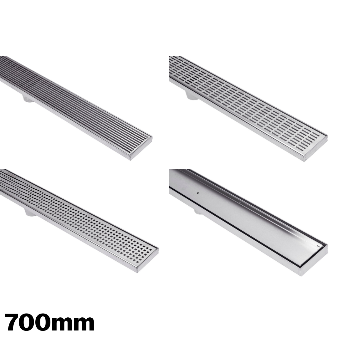 Linear Stainless Steel Grate & Drain – 700mm – Low Profile For Showers & Wet Areas
