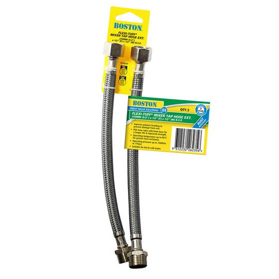 Mixer Tap Hose Ext Flexi-Tuff Polymer 2 Pack – 150mm