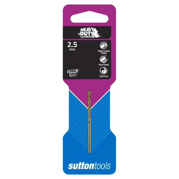 Sutton 2.5mm Heavy Duty Cobalt Jobber Drill Bit