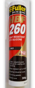 Silicone Heat Resistant Fuller RTV Sealant 260g Red
