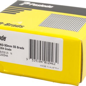 Paslode ND50 Stainless Steel Brads – 50mm (14G, 2000 Pack)
