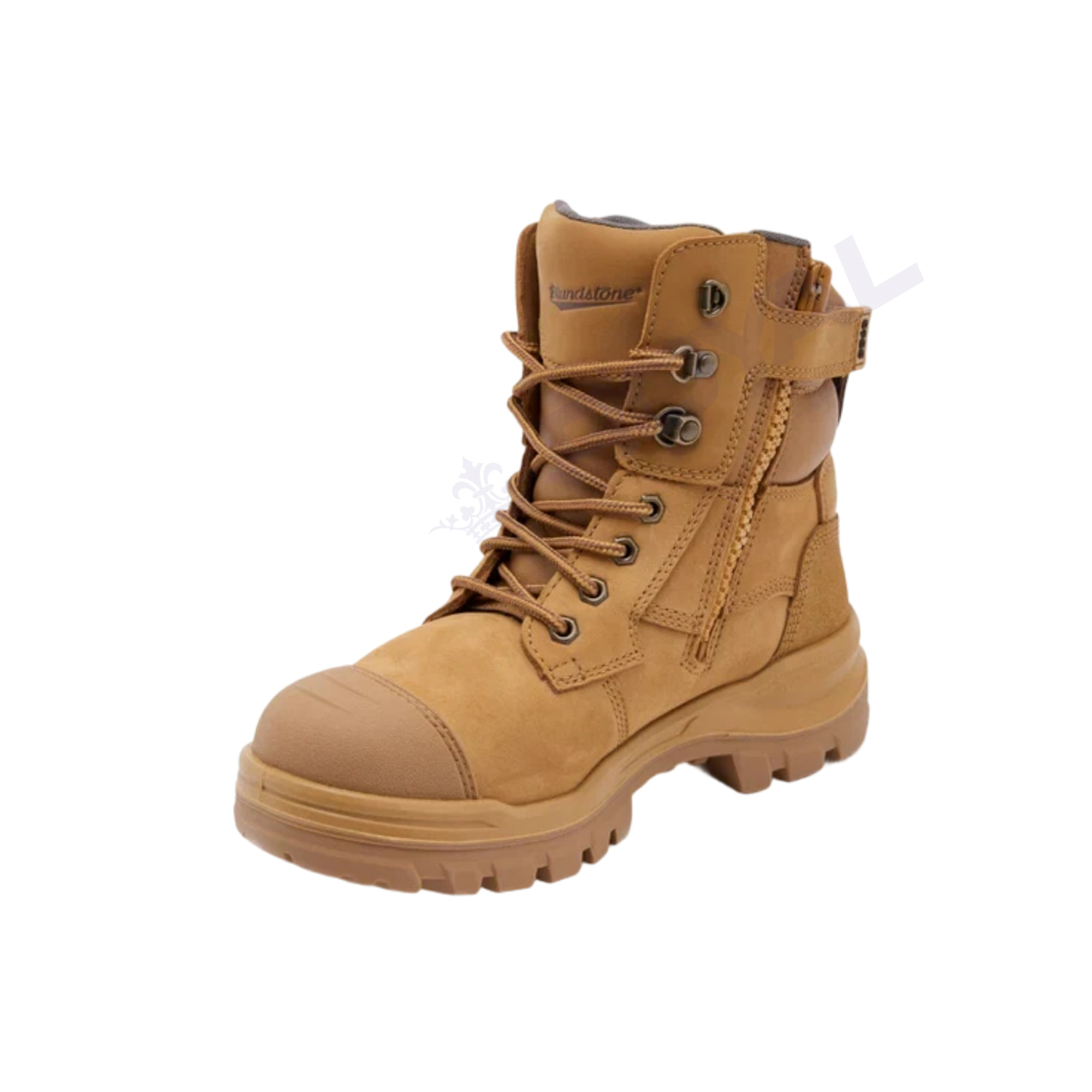 Blundstone 8060 RotoFlex Water-Resistant Nubuck Zip Sided Safety Boot Wheat US 6