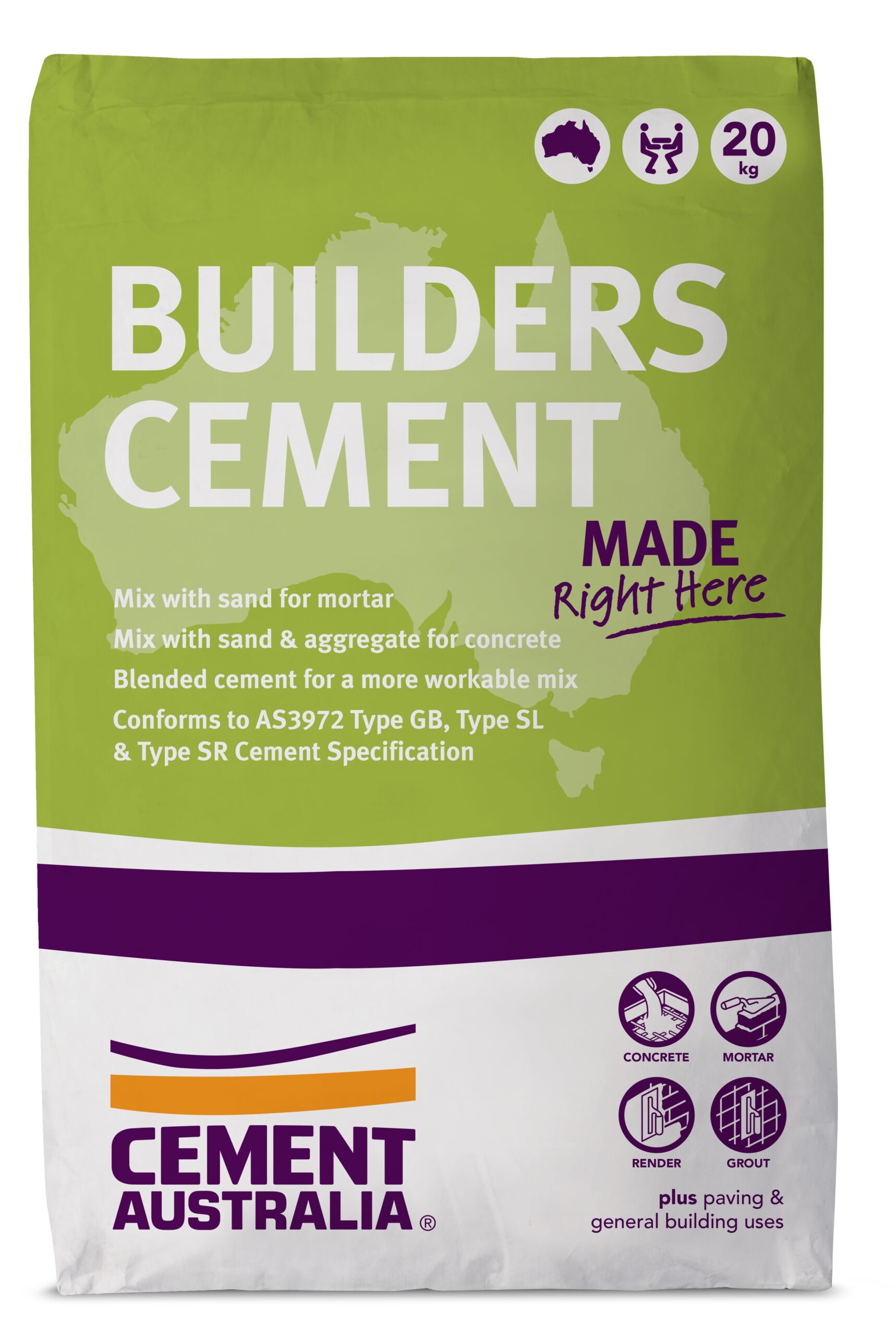 Grey cement 20kg Bag (72 pallet)