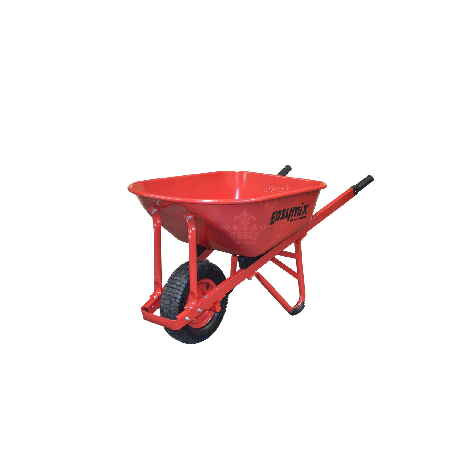Wheelbarrow Steel Professional Heavy Duty 100L Wide Wheel Flat Free