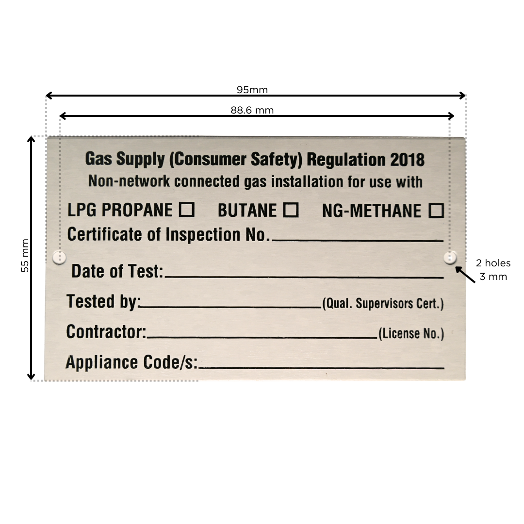 Domestic LPG Compliance Plate