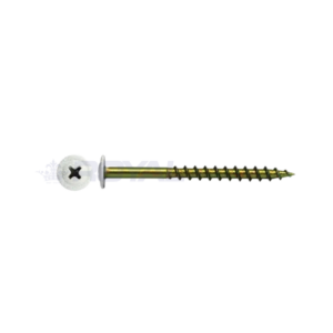 Macsim 8G x 25mm Button Head Cabinet Screws White Box 100