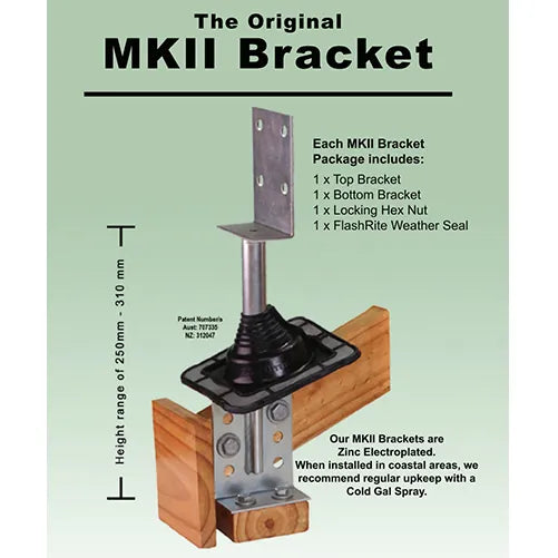 MK2 Bracket Roof Extenda MKII – Adjustable Rafter Support For Patios & Awnings
