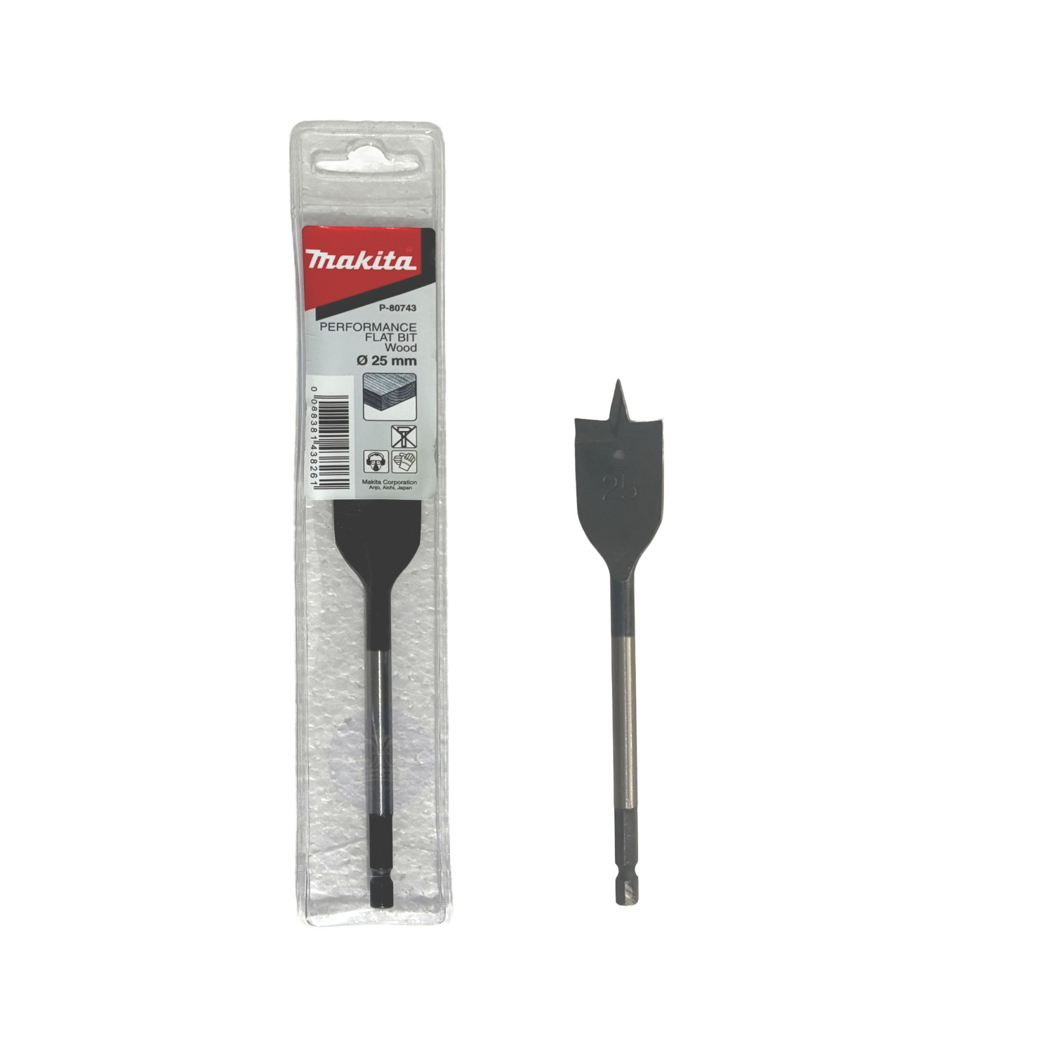 Makita Spade Bit 1/4 Inch Hex Shank 25 x 150mm