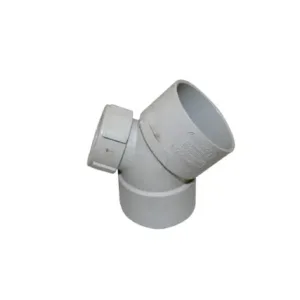 DWV PVC Bend – 40mm x 45° F&F Solvent Weld With Inspection Opening