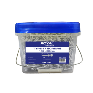 Royal Type 17 Screw Hex Head 14G 10 x 30mm 1000 Pack