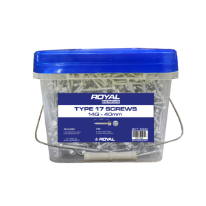 Royal Type 17 Screw Hex Head 14G 10 x 40mm 1000 Pack
