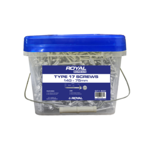 ROYAL Type 17 Hex Head Screw 14G x 10mm x 75mm 500 Per Box
